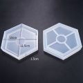 NAMUNY 8 Pack Hexagon Silicone Coaster Molds Silicone Resin Mold, Clear Epoxy Molds for Casting with Cement and Polymer Clay. 