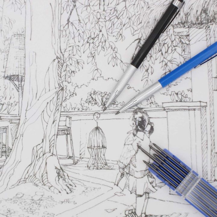 2.0mm%20Mechanical%20Pencil%20Lead%20Pencil%20for%20Draft%20Drawing%20Carpenter%20Crafting%20Art%20Sketching%20with%2012%20Pcs%20Refill%20-%20Blue%20-%20Image%205