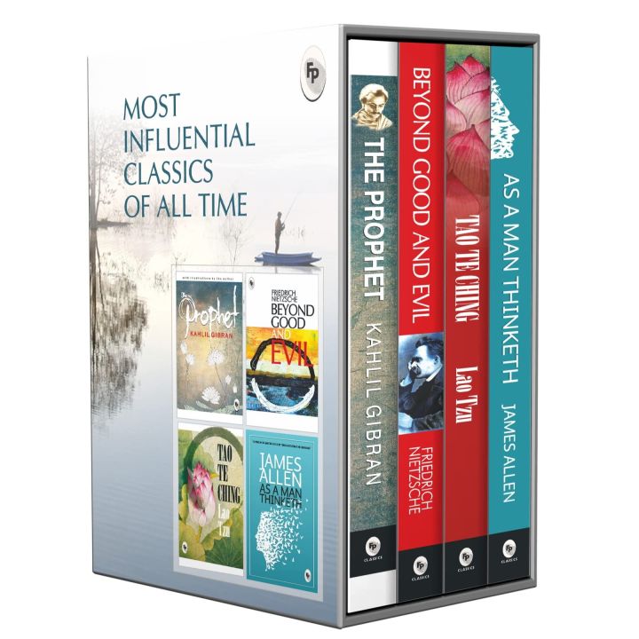 Most Influential Classics of All Time Boxset of 4 Books by Kahlil Gibran Lao Tzu, Friedrich Nietzsche, James Allen