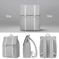MAH SIRO PU Leather Waterproof Travel Backpack With 14-Inch Laptop Compartment For Unisex. 