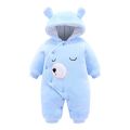 Jumpsuit Cute Baby Fleece Long Hooded Warm Infant Sleeve Romper Cartoon Girls Boys. 