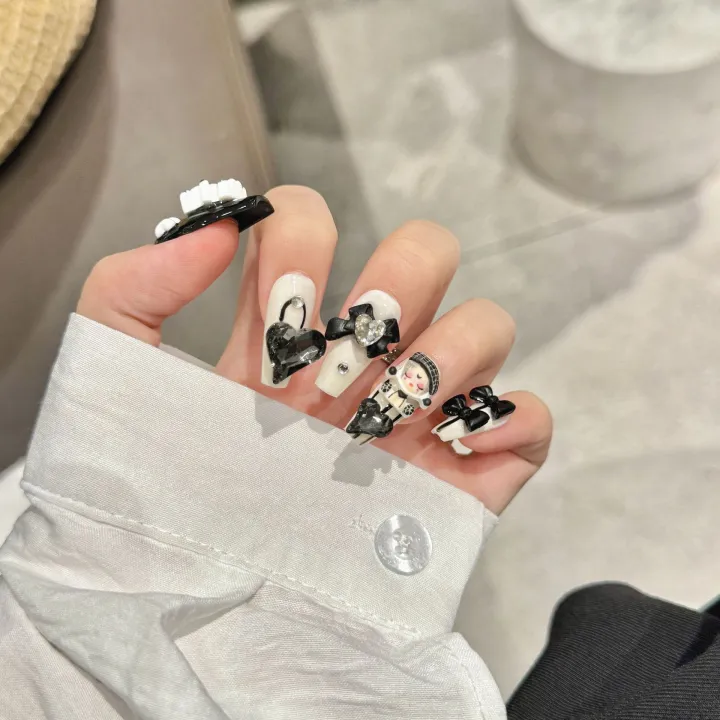 Yihe%20handmade%20wearing%20nails,%20dark%20punk%20style,%20mart,%20cute%20checks,%20bows,%20detachable%20nails,%20nail%20art%20stickers%20-%20Image%203