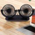 63HD 3 Gears Mini Cooling Portable Auto Electric Dual Head Fan for Car. 