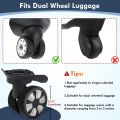 Chair and Luggage Silicone Wheels Protection Anti Scratch Reduce Noise Covers  8 pc set. 