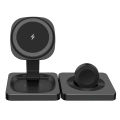 3 in 1 Foldable Wireless Charger Pad Stand for iPhone 16 15 14 13 Pro Max Airpods 4 3 iWatch Fast Wireless Charging Dock Station. 