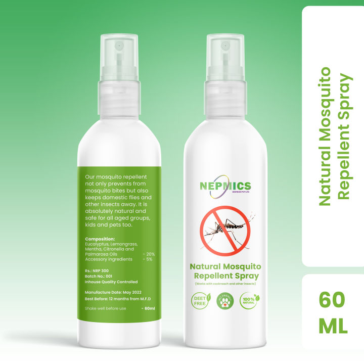 Nepomics Natural Mosquito Repellent Spray