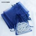 DISICHEN Profesional 50pcs Sheer Transparent Chiffon Organza Bags Christmas Halloween Wedding Birthday Party Candy Gift Boxes Jewelry Packaging Bags. 