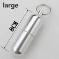 1pc Waterproof Aluminum Alloy Pill Box Portable Medicine Case Capsule Container Bottle Holder Outdoor Pill Case Keychain. 