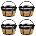 NAMUNY 4x Reusable Coffee Filter, Basket Coffee Filters 8-12 Cup Replacement Coffee Filter with Stainless Steel Mesh Bottom. 