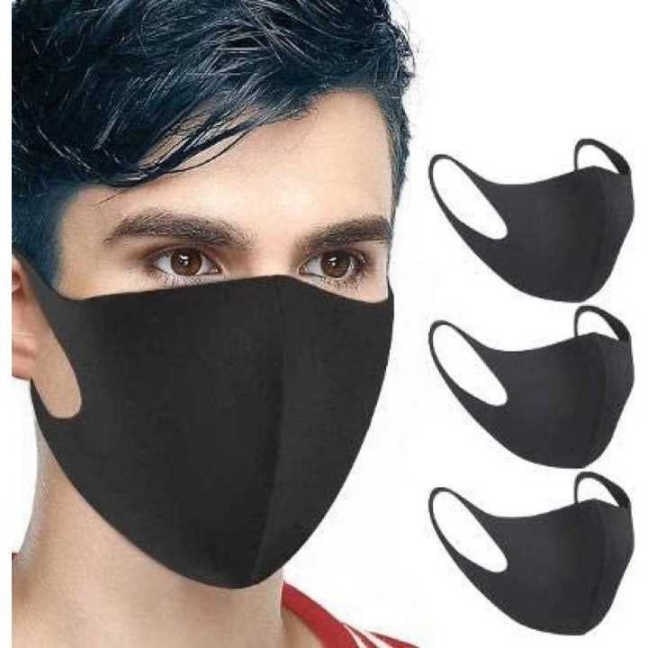 Pack of 3 Cotton Masks, Unisex Reusable Mouth Guard, Anti-Fog Mask, Cold Protection Face Mask, Unisex Reusable Washable Kawaii for Men and Women