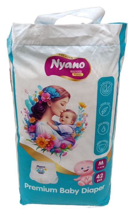 Nyano Premium Baby  Diaper Pullup Pants Medium 42pcs