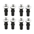 NAMUNY Toilet Seat Top Fix Screws Fixings 4 Pairs Universal Expanding Rubber Screw Top Nuts Blind Hole Hinges Fittings 8Pcs. 