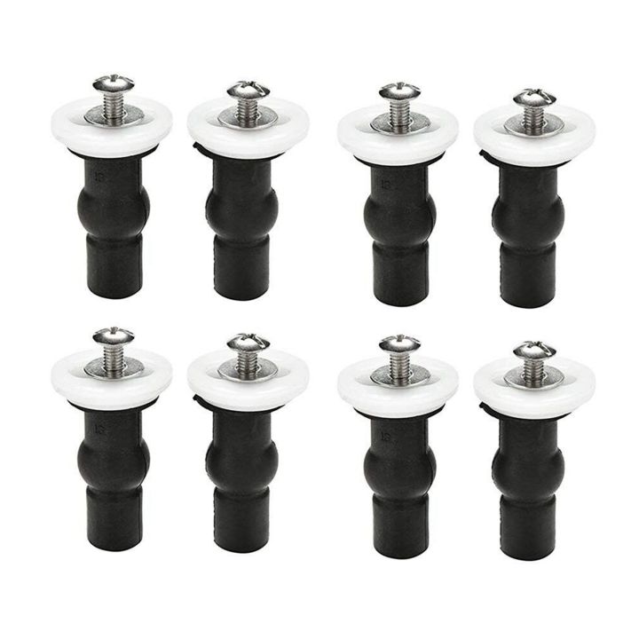 NAMUNY Toilet Seat Top Fix Screws Fixings 4 Pairs Universal Expanding Rubber Screw Top Nuts Blind Hole Hinges Fittings 8Pcs