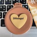 Difutagui Gift Pocket Cosmetics Shiny Air Cushion Portable Mini Heart] [Hot Luxury Comb 2 in 1 Folding Comb Mirror Cute Travel Hairbrush Makeup Tool. 