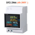 6 IN 1 Din Rail AC Monitor 110V 220V 380V 100A Voltage Current Power Factor Active KWH Electric Energy Frequency Meter VOLT AMP. 