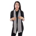 Beige/Grey Free Pattern Designed Scarf For Women. 
