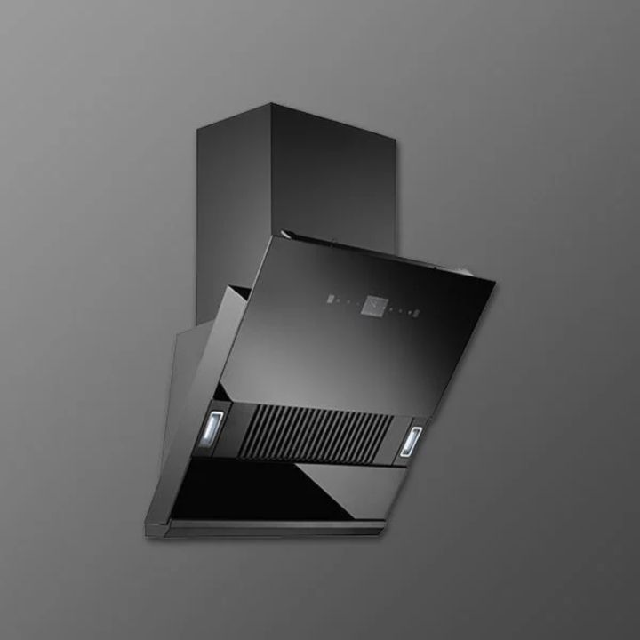 KAFF Chimney | HAWK DHC 60 | Filter-Less + Dry Heat Auto Clean Technology |Thermostatic Touch Panel with Gesture Contro | Front Black Tempered Glass with Black Matt Finish