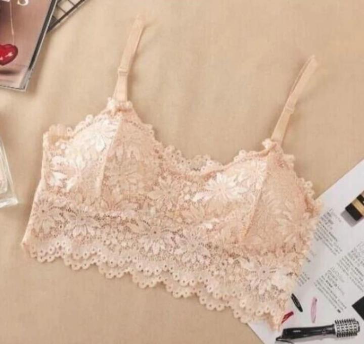 Lace Padded Cage Bralatte For Women