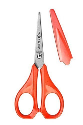 Kangaro Munix Stainless Steel Scissors | SL-1150C | 128 mm | Home & Office Use | Ergonomic & Soft Handles for Easy Handling