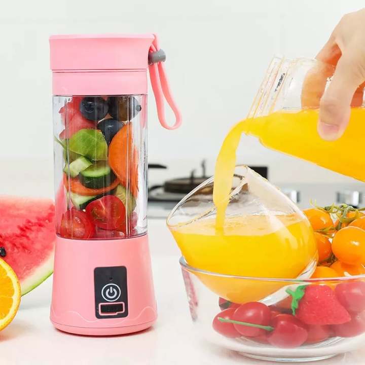 6 Beads 380ml Portable Blender USB Mixer Electric Juicer Machine Smoothie Blender Mini Food Processor Personal Blender Cup Juice Blenders Tumbler