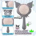 Difutagui Zheng Hair Comb Travel Mini Press Styling Tie-Free Portable Miniso High Hot Selling Quality Kuromi Hairbrush Head Massage Mirror Airbag Hair Brush. 