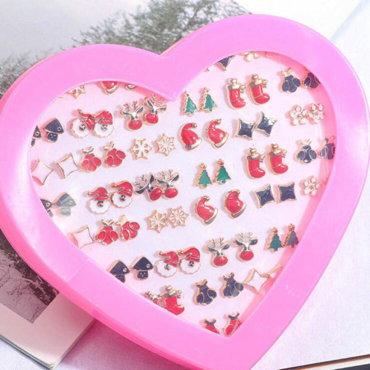 【Special offer】Hypoallergenic Cartoon Earrings Christmas Stud Earrings Women's Cute Christmas Tree Snowflake Jewelry All-match Simple Women