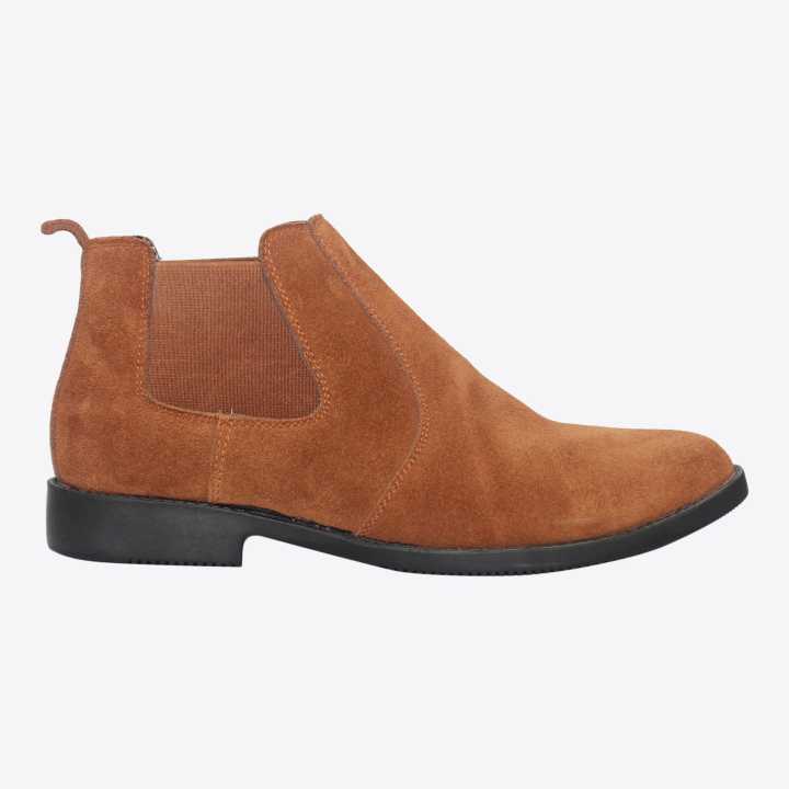 Coffee Brown Elegant Suede Leather Chelsea Boot For Men Ankle Boot
