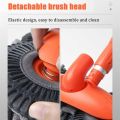 Soft Bristle Double Brush Head Car Washer Mop Long Handle Adjustable Car Cleaning Brush Non-Scratch 360° Flexible Rotation Car Window Cleaner Tool Windshield. 