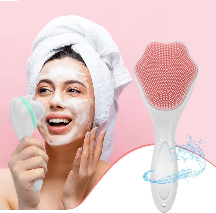 Silicone%20Face%20Scrubber%202%20Pack%20Face%20Brush%20Exfoliating%20Brush,%20Coldairsoap%20Silicone%20Facial%20Cleansing%20Brush,%20Handheld%20Face%20Wash%20Brush%20for%20Pore%20Cleansing,%20Face...%20-%20Image%202