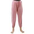 Pink Cotton Side White Lining Design Joggers For Women. 