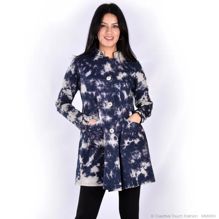 Creative%20Touch%20Fashion%20Navy%20blue%20mix%20Patterned%20Cotton%20Tie-Dye%20Outer%20For%20Women%20WJK4377%20-%20Image%203