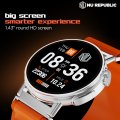 Nu Republic Creed Max with 1.43" HD IPS Display | Bluetooth Calling Round Dial Smart Watch | Health Monitor & AI Voice Assistant with One Extra Strap. 