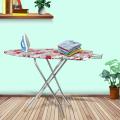 Folding Height Adjustable Ironing Board Iron Table with Iron Stand – 40x12 Inches (Colour May Vary). 