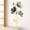 Beautiful Flower Wall Sticker For Living Room Background Decor Decals Bedroom Beautify Home Decoration Self-adhesive Wallpaper Moyao. 