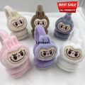 New 1Pcs Labubu Rabbit Plush Earmuffs Cute Girls Warm Ear Muffs Retractable Frostproof Earmuffs Students Adults Children Can Use. 