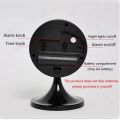 Nordic Metal Round Alarm Clock, Silent Table Clock, Home Decor B. 