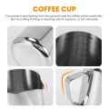 Milk Frothing Pitcher 350Ml (12Oz)Steaming Pitchers Stainless Steel Milk Coffee Cappuccino Latte Art Barista Steam Pitchers Milk Jug Cup with Decorating Pen. 