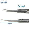 NEW 【Innovative design】10cm Two Types Stainless Steel Cut Tissue Scissors Curved Straight Surgical Scissors Black Handle Autoclavable. 