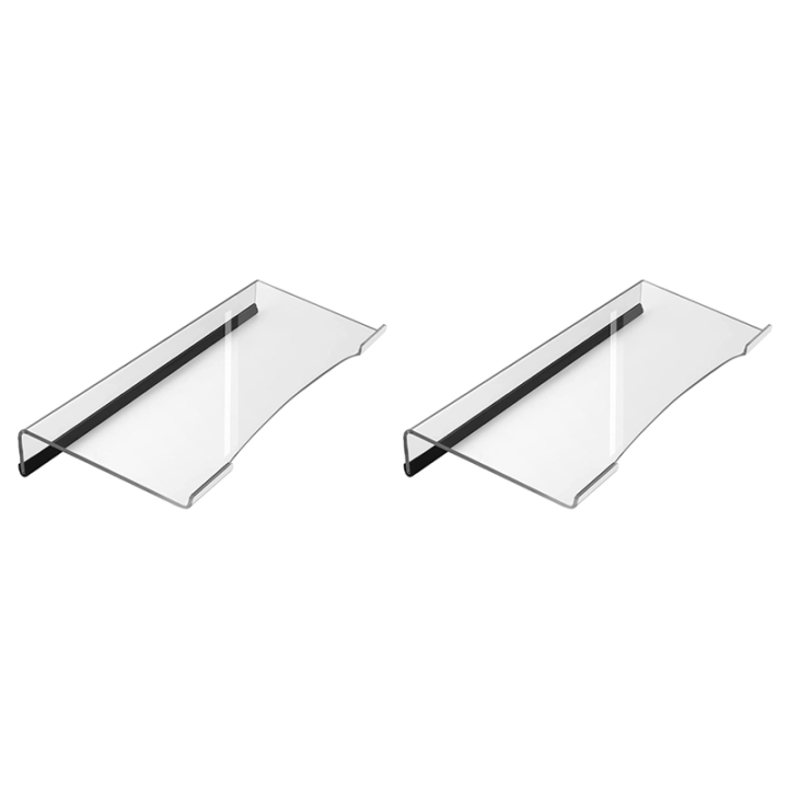 NAMUNY 2X Acrylic Keyboard Holder, Tilted Computer Keyboard Holder Clear Keyboard Stand for Ergonomic Typing Office Desk B