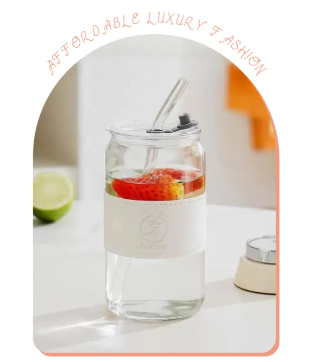 Pebbles%20Nepal%20Iced%20Coffee%20Cups%20with%20Lids%20and%20Straws%20%7C%20400ml%20%7C%20Thick%20Wall%20Glass%20Tumbler%20with%20Insulated%20Leather%20Sleeve,Cute%20Juice%20Mugs,Travel%20Sipper%20for%20Cocktail,%20Mocktail%20-%20Image%205