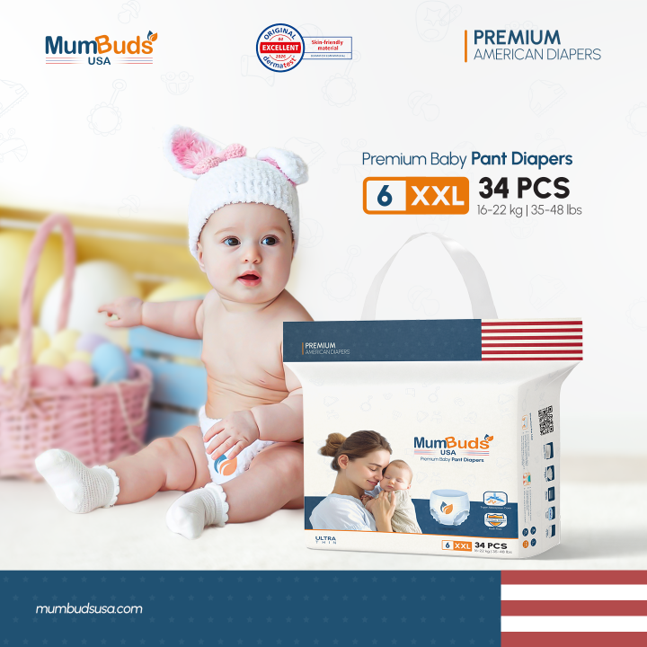 MumBuds%20USA%20ZIPLOCK%20Pant%20Style%20Diapers%20Size-6%20XXL%20(16%E2%80%9322%20kg)%2034%20Pcs%20%7C%20Ultra%20Thin,%20Soft%20&%20Breathable%20Baby%20Diapers%20-%20Image%204