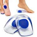 Unisex Silicone Gel Heel Pad Protector Insole Cups For Heel Swelling Pain Relief Foot Care Support Cushion Shock Absorbing Clinically Proven. 