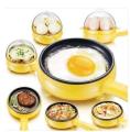 Pistto Multi Function Non-Stick Electric Frying Pan Egg Omelets Pancakes Steak Momo Cooker Steamer 7 Egg Boiler Electric Skillet Kitchen Cooking Tools Utensil. 