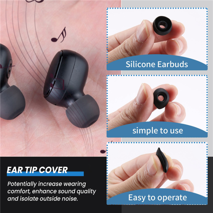(COKP)%2050%20Pcs%20Black%20Earbuds%20Earpiece%20In%20Ear%20Buds%20Tip%20Cover%20Replacement%20-%20Image%206