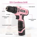 HILDA Electric Drill 12V Cordless Drill Wireless Power Driver EU Plug. 