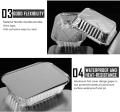 MJ 90 Pieces of Packing Food Storage Disposable Aluminum Foil / Container / Containers with Lid for Takeaway Size 450 ml New. 