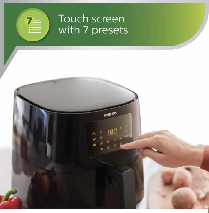 PHILIPS%20HD9252/90%20With%20Touch%20Panel,%20uses%20up%20to%2090%25%20less%20fat,%207%20Pre%20set%20Menu,%201400W,%204.1%20Liter,%20with%20Rapid%20Air%20Technology%20Air%20Fryer%20-%20Image%203