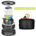 Camping Cookware Set Outdoor Cooking Equipment for Camping Hiking and Picnics for 2 People All in One Compact Camp Cooking Set. 