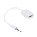 3.5mm Male AUX Audio Plug Jack To USB 2.0 Female Converter Cable Cord Car MP3. 