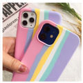 Rainbow Phone Case for iPhone 11 pro max Silicone Color Drew Cute Back Cover Quality Colorful Protect Shell. 